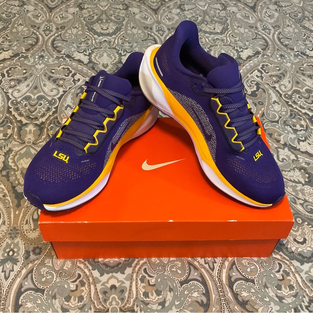 Mint Nike Air Zoom Pegasus 41 LSU Tigers Running Shoes Mens Sz 6.5 Worn 1x - Picture 4 of 14